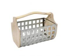 Sagebrook Home Basket Korb, grau, 17.25 x 10.25 x 13.25 inches