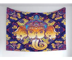 Ambesonne Mandala-Wandteppich, Ethnische Tribal Kreise Universum Kosmos Symbolismus Esoteric Icon-Bild, Stoff Wand hängende Dekoration Schlafzimmer Wohnzimmer Schlafsaal Kastanienbraun 60 W By 40 L Multi 12