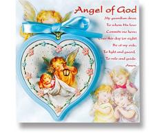 StealStreet Italienisches Herzform Krippe Medaille (blau)