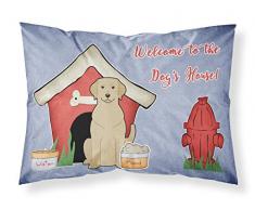 Caroline s Treasures bb2809pillowcase Hund House Collection gelb Labrador Stoff Kissenbezüge, Standard, Multicolor