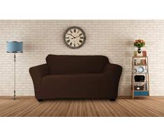 Quick Fit Hanover Bezug aus Samt, elastisch, Schokobraun, Schokoladenbraun, Love SEAT