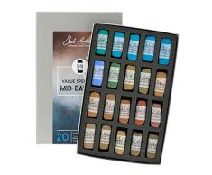 Jack Richeson Hand gerollt Weiche Pastellkreiden Spectrum: mid-Dark 4, 20-teilig