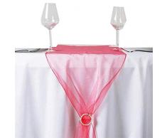 MDS Tischläufer für Hochzeit, Bankett, Deko, Esszimmer, Tischläufer, 12 x 274 cm, 1 Stück 5 Coral.