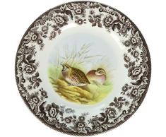 Spode Woodland American Wildlife Salatteller Black Bear Wachtel #REF! Quail Salateller