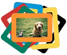 SenYiHo Set von 6 farbenfrohen Kühlschrank Magnet Fotorahmen, Bilderrahmen Magnete für 10,2 x 15,2 cm Fotos