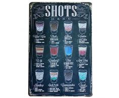 XIE Vintage Schild Retro Blechschild Neon Neon Dekoration Home Teller für Business Lounge Office Party Art Wand LJ4–12 20 x 30 cm