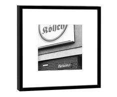 COGNOSCO Fotografie im Holzrahmen: Kölsch-Fotodruck-Format 27 x 27 cm-Rahmenfarbe Hochwertiges Wandbild, Geschenkidee oder Souvenir aus Köln, Holz, Schwarz-Weiß, Rahmen
