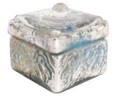 Ian Snow Schmuckkästchen, mit Folienbeschichtung, aus Glas, Blau