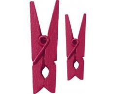 Vaessen Creative 3809-344 Wäscheklammern Holz, Ein farbe, One size