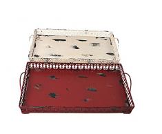 Attraction Design Metall handwerkliche Tablett (Set von 2)