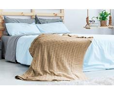 Briarwood Home Überwurfdecke aus Acryl, strapazierfähig und leicht, weich, waschbar, warm und gemütlich. Decke für Bett und Couch – Queen 228,6 x 228,6 cm geflochtener Korb Queen Honig