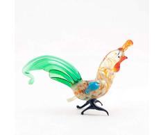 EE Glass Color Hahn Glasfigur, mundgeblasen, klein