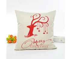 SXT Merry Christmas Serie Überwurf Kissen Fall dekorative Kissenhülle Kissenbezug 4545 cm, Leinen, a, 45 x 45 cm
