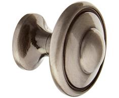 Berenson Euro Traditions Möbelknauf, Pilzform, 3,8 cm Durchmesser, gebürstetes schwarzes Nickel