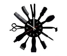 Barber Shop Wanduhr aus Vinyl, für Zuhause oder Badezimmer, Geschenkidee für Eltern, Freunde, schönes einzigartiges Kunstdesign