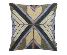 TRENDIN Dekorativer Überwurf-Bezüge Kissen für Couch, Sofa, Oder Bett 45,7 x 45,7 cm Baumwolle Leinen Vintage Holz Design 18X18 Pl189tr