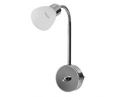 Smartwares LED Plug In Leuchte, Glas, 3 W, silber