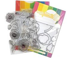 Waffle Flower Crafts WFC254 Buq Bud4 Kunstpflanze, mit Wachsblume, Bouquet Builder 4, Einheitsgröße