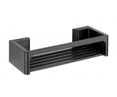 WENKO Power-Loc Bralia Duschablage, Praktisches Duschregal Schwarz ohne Bohren