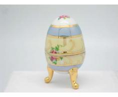 Dutch Viktorianischer Antik Gold Porzellan-Beiner Schmuckkästchen