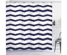 NAVY Vorhang für die Dusche von ambesonne, Polka Dots Star Zahlen Hintergrund Artsy Retro Style Little Kreise Illustration, Stoff dunkelblau Badezimmer Decor Set mit Haken, rot, Textil, Multi 24, 69W x 70L