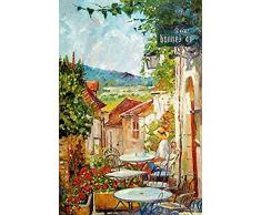 Buyartforless Provence Cafe Morning 24x18 Giclee Edition Art Print by David Lloyd Glover Made IN The USA!
