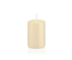 Wiedemann 218108.073 Stumpenkerzen, Wachs, Bisquit, 8 x 5 cm, 24-Einheiten