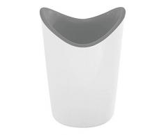 Gedy Moby Zahnputzbecher, thermoplastsharz, Blanco-gris, 8,3 x 8,7 x 11,5