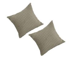 PICCOCASA Flauschiger Überwurf-Kissenbezug aus weichem Kunstfell, Plüsch, luxuriös dekorativ für Sofa, Couch Bett, Auto, Light Army Green, 2 Packs/20 x 20