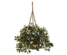 Nearly Natural Fast Natur Hoya Kunstpflanze Blumenampel
