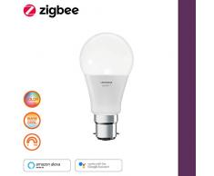 LEDVANCE Smart+ LED, ZigBee Lampe mit B22d Sockel, warmweiß bis tageslicht, Farbwechsel RGB, dimmbar, Direkt kompatibel mit Echo Plus und Echo Show (2. Gen.), Kompatibel mit Philips Hue Bridge