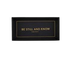 CB Gift Faithworks Herrendiener mit Schriftzug, aus veganem Leder, 25,4 x 12,7 cm, Schwarz
