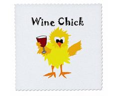 Quilt für Rotweinglas, 3D-Rosenmotiv, 15,2 x 15,2 cm