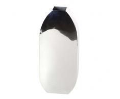 Deco Company Edelstahlvase, Schwarz/Weiß, 55,9 x 17,8 cm 12 x 5 Silber