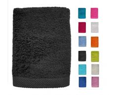 DHestia Handtuch-Set für Bad und Dusche, 100% Baumwolle, 500 g/m Größen (Schwarz, 70 x 140 cm, 2 Stück, 70 x 140 cm)