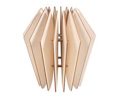 Rayher 62900505 Bastelset Lamellenlampe Kopenhagen, skandinavisches Design, aus Naturholz, FSC-zertifiziert, 22 x 22 x 23,5 cm, Lampenschirm für Stehlampe oder Hängelampe