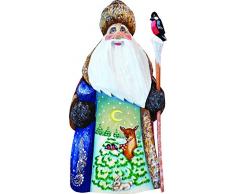 G. Debrekht Holz Holzschnitzerei Weihnachtsmann handbemalt