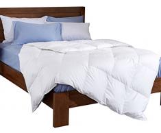 Puredown Schmusetuch, schwere Füllung, weiße Gänsedaunen, 400 Fadenzahl, 600 Fill Power Eygptian Cotton, Twin Size, Weiß Full/Queen weiß