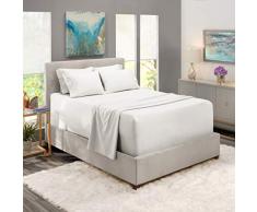 Nestl Bedding 6-teilige extra Tiefe Taschenlaken - Super Tiefe Bettlaken passend für 18 bis 24 Zoll Matratze - Hotel Ultra Deep Bettlaken Full weiß