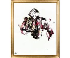 overstockArt Künstler ABE Abstrakt EXP Serie 10112110409 von Kris Haas Kunstdruck auf Leinwand mit Gold laminose Rahmen