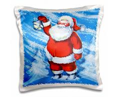 3dRose Cute Retro Santa mit Laterne im Schnee Illustration-Pillow Fall, 16 von 40,6 cm (PC 223255 _ 1)
