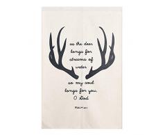 BAIHT HOME Türvorhang Noren Raumteiler Morden geometrisches Muster Wanddekoration Türvorhang Tapisserie 29.5 Wx35.5 L Beige