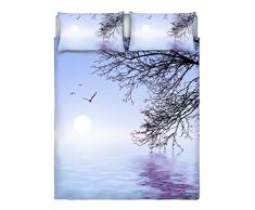 Italian Bed Linen Bettwäsche für Doppelbett, mit Digitaldruck AW08 255 X 300 X 1 cm Multicolore Aw08