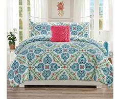 Safdie & Co. Luxury Comforter Set Schmusetuch, Polyester, Mehrfarbig, Twin