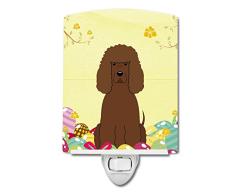 Carolines Treasures Keramik-Nachtlicht, Ostereier, Irish Water Spaniel, 15,2 x 10,2 cm, Mehrfarbig