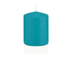 Wiedemann 218315.032 Stumpenkerzen in Cellophan, Wachs, Azurblau, 8 x 6 cm, 16-Einheiten