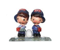 ZYHW Niedliches Paar Happy Doll Armaturenbrett Dekoration Zubehör Statue Auto Ornament Figur Home Office Schreibtisch Dekor