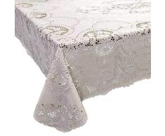 Tischdecken Amira Vinyl 137x180cm Ivory