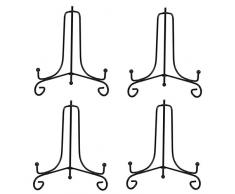 Artliving (2 Pack) Eisen Display Ständer, Schwarz Eisen Staffelei Teller Display Foto Halter Ständer, Zeigt Bild Rahmen, Kochbücher, Deko Teller, Tablets und Kunst 6 inch (4 Pack) Schwarz