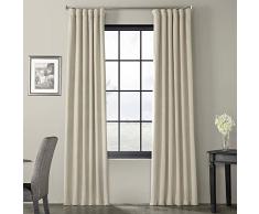 HPD Half Price Drapes VPCH-160405-84 Signature Verdunkelungsvorhang, Samt, Beige, 50 x 213 cm